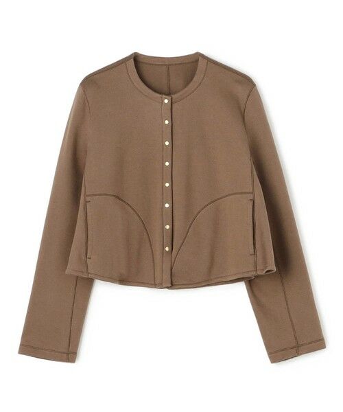 TOMORROWLAND / トゥモローランド カーディガン・ボレロ | コットンダンボール トラペーズカーディガン（47 ブラウン）