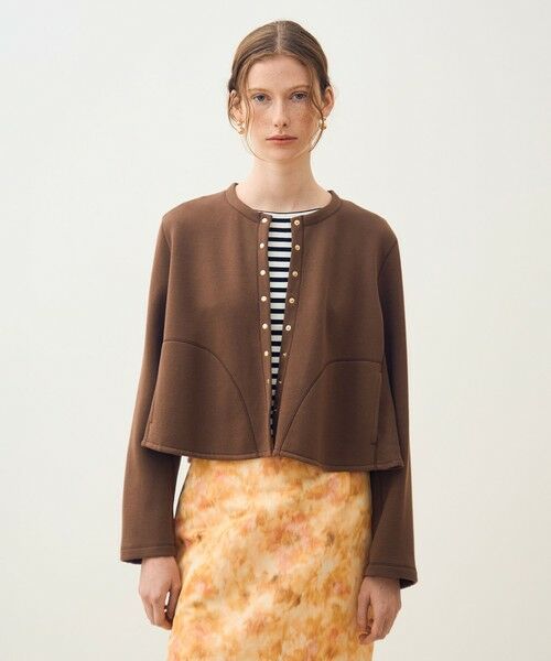 TOMORROWLAND / トゥモローランド カーディガン・ボレロ | コットンダンボール トラペーズカーディガン | 詳細2