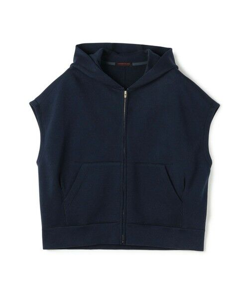 TOMORROWLAND / トゥモローランド ベスト | コットンダンボール フーデッドジレ（67 ネイビー）