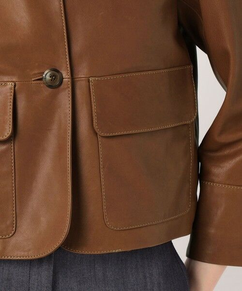 TOMORROWLAND / トゥモローランド レザーブルゾン・ジャケット | セミベジタブルレザー サックジャケット | 詳細10