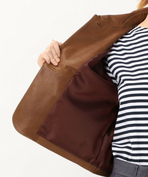 TOMORROWLAND / トゥモローランド レザーブルゾン・ジャケット | セミベジタブルレザー サックジャケット | 詳細5