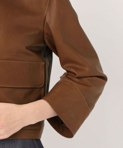 TOMORROWLAND / トゥモローランド レザーブルゾン・ジャケット | セミベジタブルレザー サックジャケット | 詳細8