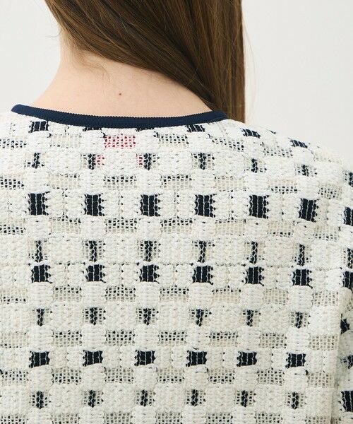 TOMORROWLAND / トゥモローランド ノーカラージャケット | ブロックトリコット カーディガンジャケット | 詳細7