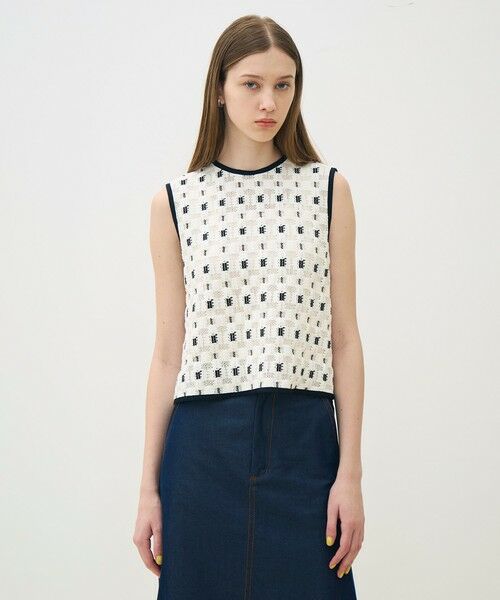TOMORROWLAND / トゥモローランド その他トップス | ブロックトリコット フロンタブルトップス | 詳細2