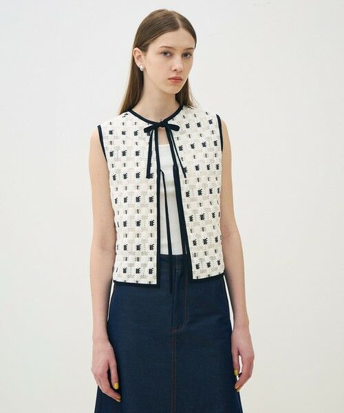 TOMORROWLAND / トゥモローランド その他トップス | ブロックトリコット フロンタブルトップス | 詳細8