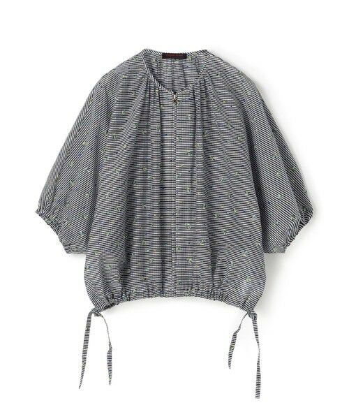 TOMORROWLAND / トゥモローランド その他トップス | ギンガムエンブロイダリー ジップアップライトブルゾン（12 ブラック系）