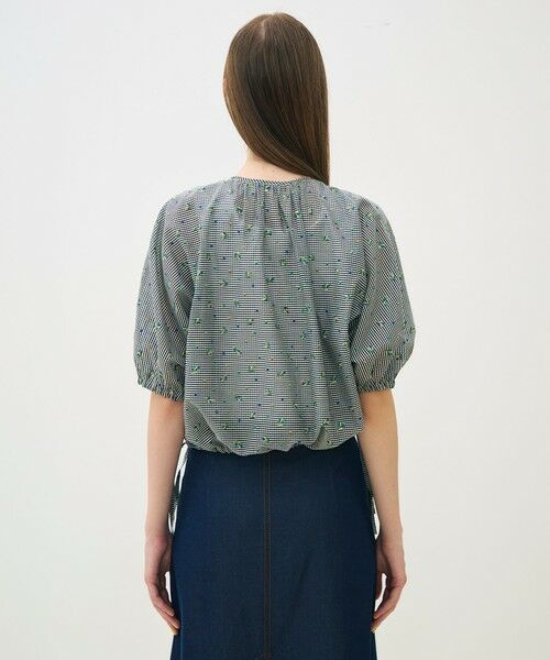 TOMORROWLAND / トゥモローランド その他トップス | ギンガムエンブロイダリー ジップアップライトブルゾン | 詳細5