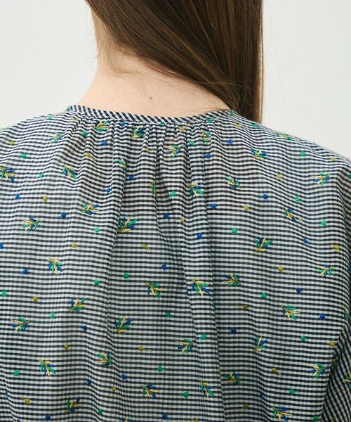 TOMORROWLAND / トゥモローランド その他トップス | ギンガムエンブロイダリー ジップアップライトブルゾン | 詳細7