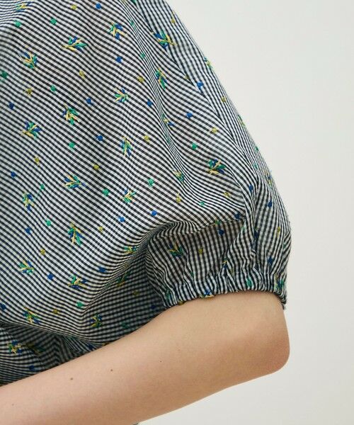 TOMORROWLAND / トゥモローランド その他トップス | ギンガムエンブロイダリー ジップアップライトブルゾン | 詳細8