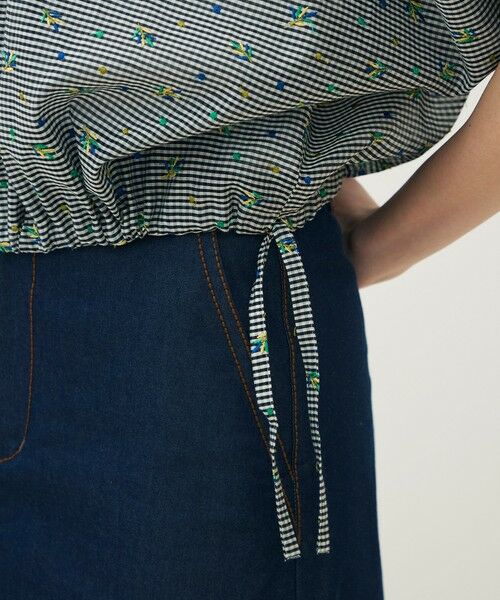 TOMORROWLAND / トゥモローランド その他トップス | ギンガムエンブロイダリー ジップアップライトブルゾン | 詳細9