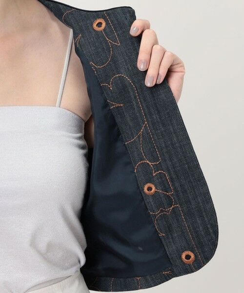 TOMORROWLAND / トゥモローランド ベスト | デニムフラワーリング フロンタブルジレ | 詳細13