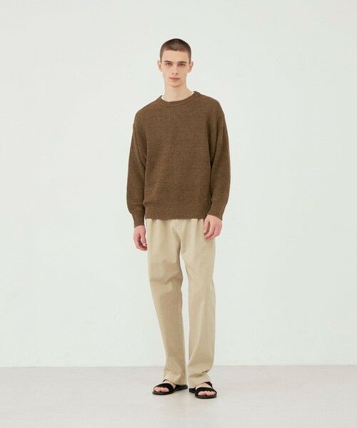 TOMORROWLAND / トゥモローランド ニット・セーター | リネンフィッシャーマンズリブ クルーネックプルオーバー | 詳細1