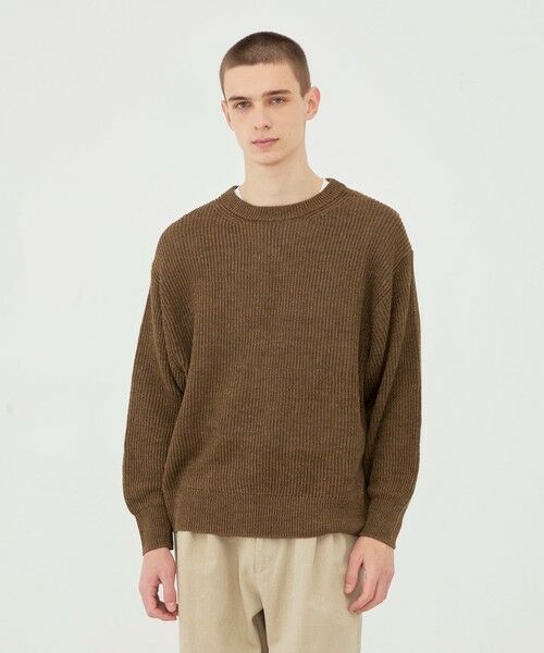 TOMORROWLAND / トゥモローランド ニット・セーター | リネンフィッシャーマンズリブ クルーネックプルオーバー | 詳細2