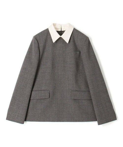 TOMORROWLAND / トゥモローランド シャツ・ブラウス | ウールジョーゼット プルオーバーブラウス（15 グレー）