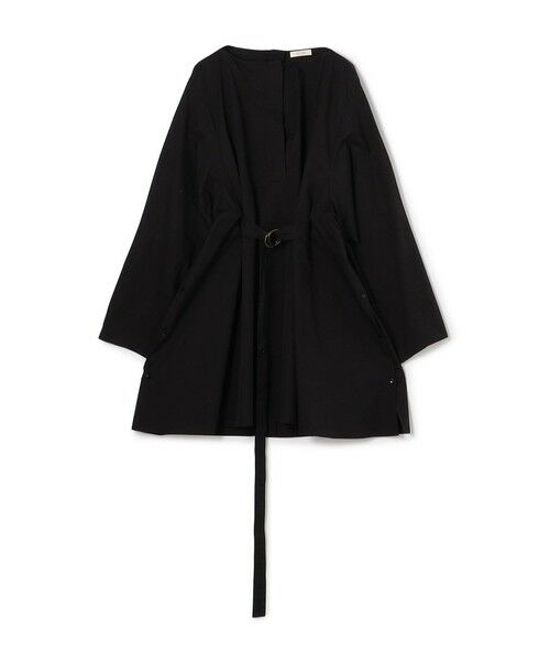 TOMORROWLAND / トゥモローランド チュニック | スビンコットン ボリュームベルテッドチュニック（19 ブラック）