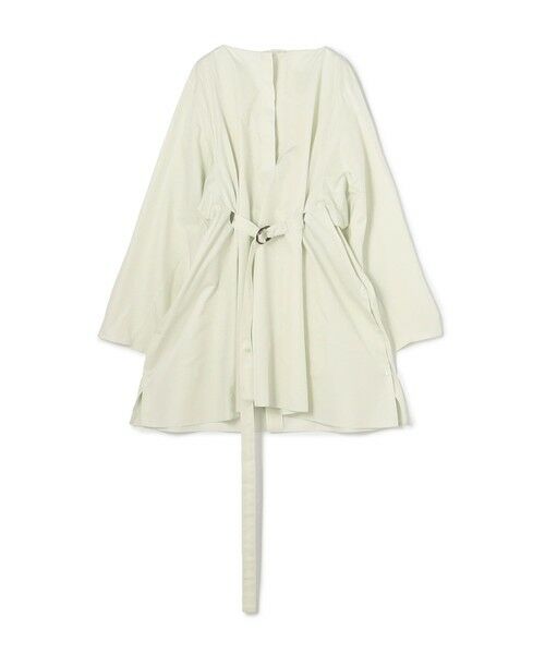 TOMORROWLAND / トゥモローランド チュニック | スビンコットン ボリュームベルテッドチュニック（51 ライトグリーン）