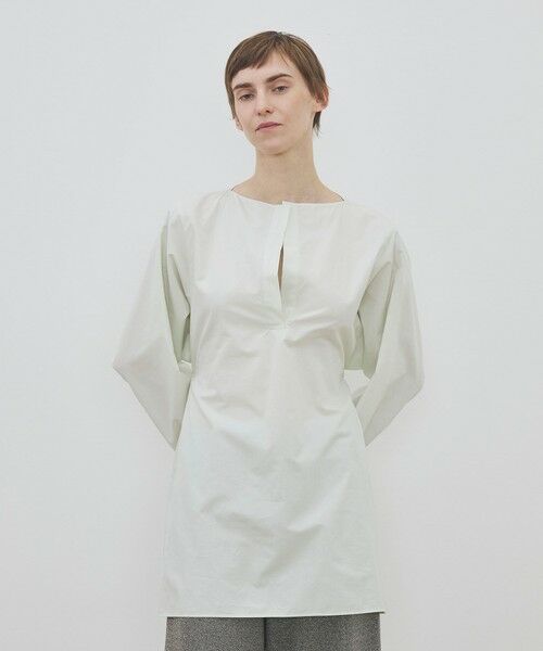 TOMORROWLAND / トゥモローランド チュニック | スビンコットン ボリュームベルテッドチュニック | 詳細2