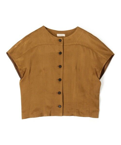 TOMORROWLAND / トゥモローランド シャツ・ブラウス | 【WEB先行予約】 ソフトサテン フロントオープントップス（45 キャメル）