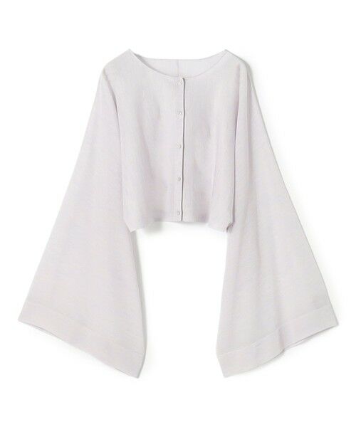 TOMORROWLAND / トゥモローランド カーディガン・ボレロ | ハイツイストウールポリエステル クロップドショールカーディガン（71 ライトパープル）