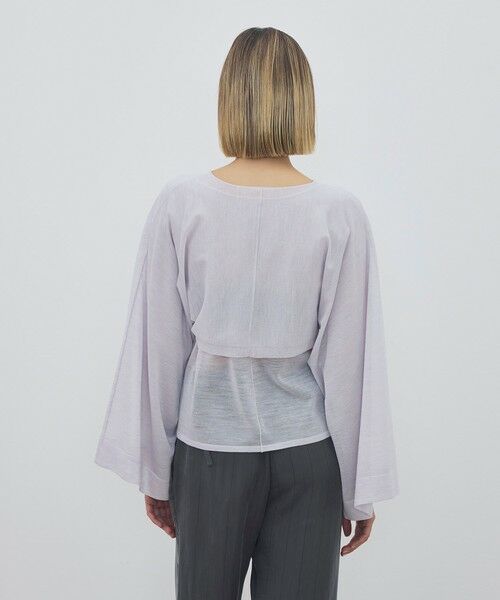 TOMORROWLAND / トゥモローランド カーディガン・ボレロ | ハイツイストウールポリエステル クロップドショールカーディガン | 詳細5