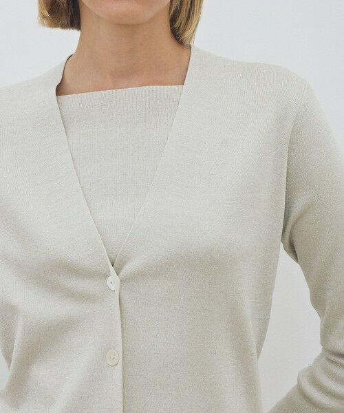 TOMORROWLAND / トゥモローランド カーディガン・ボレロ | ハイツイストシルクストレッチ Vネックカーディガン | 詳細5
