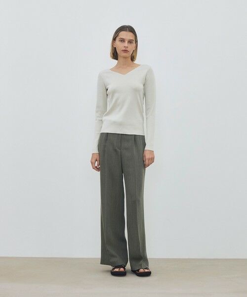 TOMORROWLAND / トゥモローランド ニット・セーター | ハイツイストシルクストレッチ フロンタブルプルオーバー | 詳細1