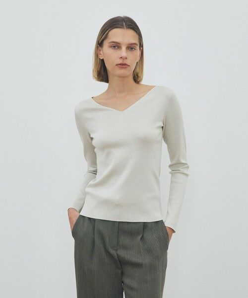 TOMORROWLAND / トゥモローランド ニット・セーター | ハイツイストシルクストレッチ フロンタブルプルオーバー | 詳細3