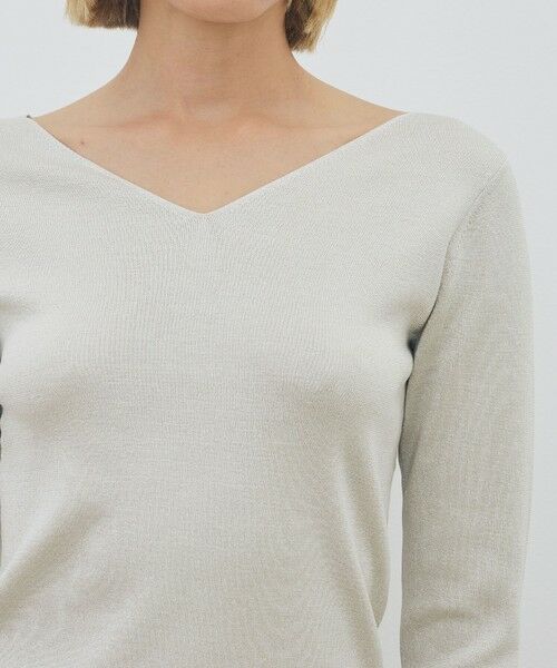 TOMORROWLAND / トゥモローランド ニット・セーター | ハイツイストシルクストレッチ フロンタブルプルオーバー | 詳細6