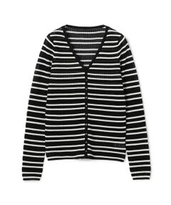 TOMORROWLAND / トゥモローランド カーディガン・ボレロ | コットンポリエステルアセテートリブ Vネックカーディガン