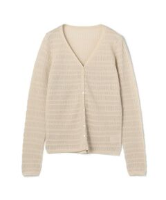 TOMORROWLAND / トゥモローランド カーディガン・ボレロ | コットンポリエステルアセテートリブ Vネックカーディガン
