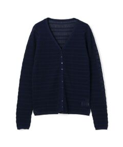 TOMORROWLAND / トゥモローランド カーディガン・ボレロ | コットンポリエステルアセテートリブ Vネックカーディガン