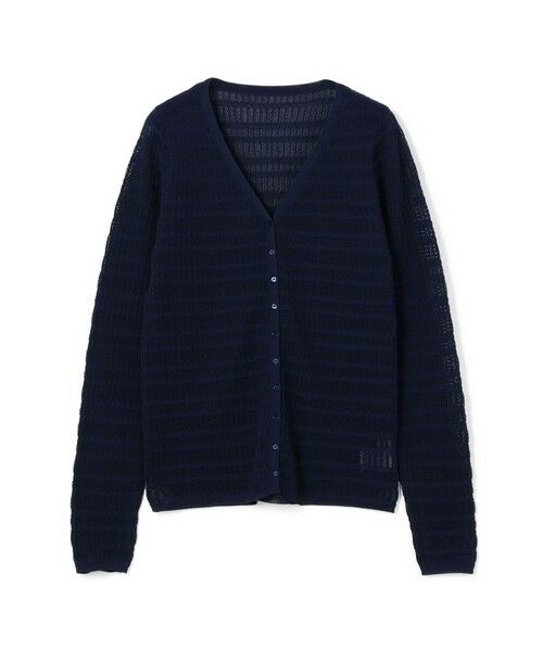 TOMORROWLAND / トゥモローランド カーディガン・ボレロ | コットンポリエステルアセテートリブ Vネックカーディガン(69 ネイビー)