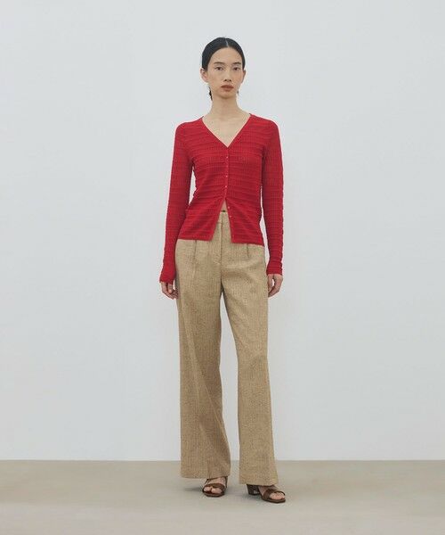 TOMORROWLAND / トゥモローランド カーディガン・ボレロ | コットンポリエステルアセテートリブ Vネックカーディガン | 詳細1