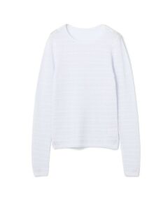 TOMORROWLAND / トゥモローランド ニット・セーター | コットンポリエステルアセテートリブ ラウンドネックプルオーバー