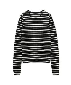 TOMORROWLAND / トゥモローランド ニット・セーター | コットンポリエステルアセテートリブ ラウンドネックプルオーバー