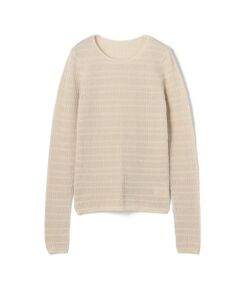 TOMORROWLAND / トゥモローランド ニット・セーター | コットンポリエステルアセテートリブ ラウンドネックプルオーバー