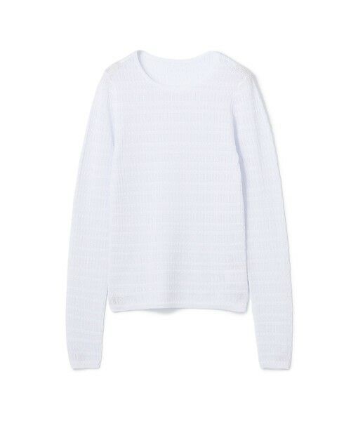 TOMORROWLAND / トゥモローランド ニット・セーター | コットンポリエステルアセテートリブ ラウンドネックプルオーバー(13 ライトグレー)