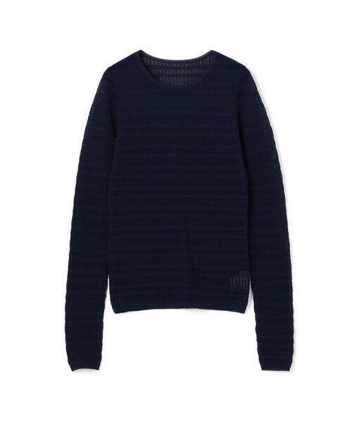 TOMORROWLAND / トゥモローランド ニット・セーター | コットンポリエステルアセテートリブ ラウンドネックプルオーバー(69 ネイビー)