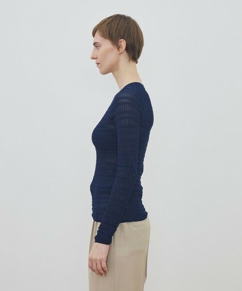 TOMORROWLAND / トゥモローランド ニット・セーター | コットンポリエステルアセテートリブ ラウンドネックプルオーバー | 詳細3
