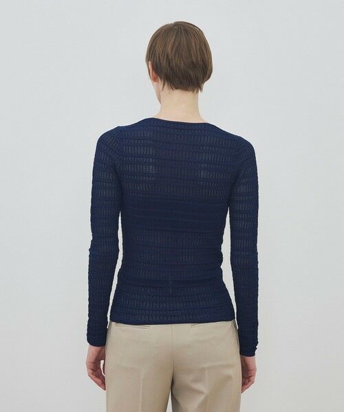 TOMORROWLAND / トゥモローランド ニット・セーター | コットンポリエステルアセテートリブ ラウンドネックプルオーバー | 詳細4