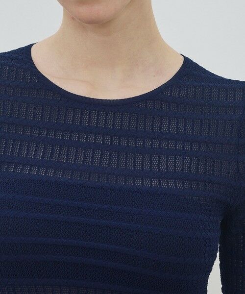 TOMORROWLAND / トゥモローランド ニット・セーター | コットンポリエステルアセテートリブ ラウンドネックプルオーバー | 詳細5