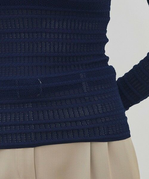 TOMORROWLAND / トゥモローランド ニット・セーター | コットンポリエステルアセテートリブ ラウンドネックプルオーバー | 詳細7
