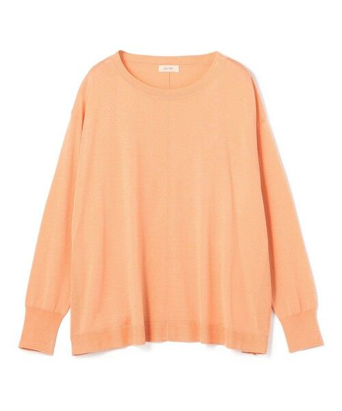 TOMORROWLAND / トゥモローランド ニット・セーター | マットシルク ラウンドネックプルオーバー（21 オレンジ）