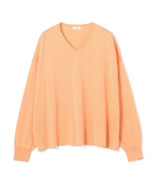 TOMORROWLAND / トゥモローランド ニット・セーター | マットシルク Vネックプルオーバー（21 オレンジ）