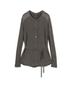 TOMORROWLAND / トゥモローランド カーディガン・ボレロ | 【WEB先行予約】 マットレーヨンシルクサテンコンビ バックドレープカーディガン