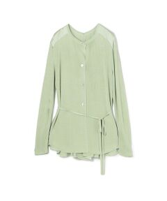 TOMORROWLAND / トゥモローランド カーディガン・ボレロ | 【WEB先行予約】 マットレーヨンシルクサテンコンビ バックドレープカーディガン