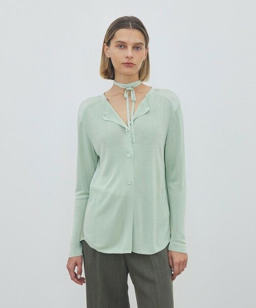 TOMORROWLAND / トゥモローランド カーディガン・ボレロ | 【WEB先行予約】 マットレーヨンシルクサテンコンビ バックドレープカーディガン | 詳細2