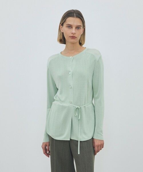 TOMORROWLAND / トゥモローランド カーディガン・ボレロ | 【WEB先行予約】 マットレーヨンシルクサテンコンビ バックドレープカーディガン | 詳細4