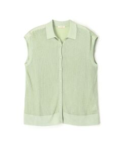 TOMORROWLAND / トゥモローランド ニット・セーター | 【WEB先行予約】 マットレーヨンシルクサテンコンビ フレンチスリーブシャツプルオーバー