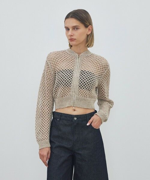 TOMORROWLAND / トゥモローランド カーディガン・ボレロ | リネンポリエステルコットンリリヤーン クロップドブルゾン | 詳細2